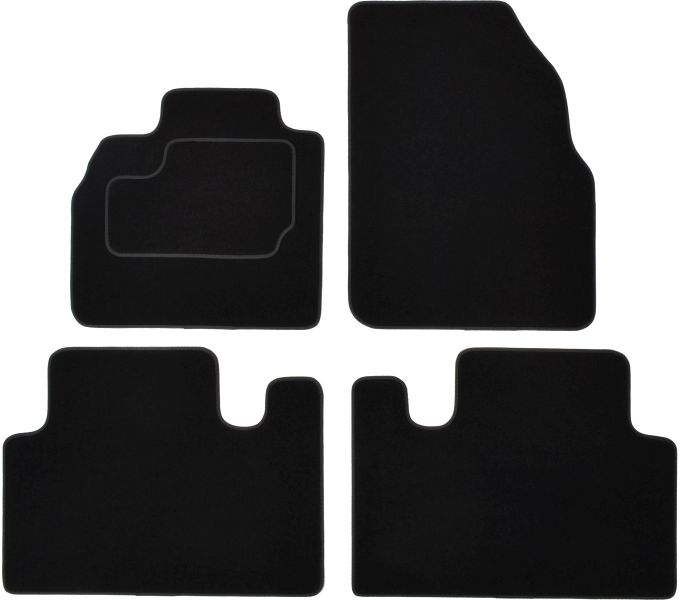 Covoras podea textil MAMMOOTH 3 buc Fata/Spate negru velours RENAULT GRAND SCENIC II 04.04-06.09 5 locuri