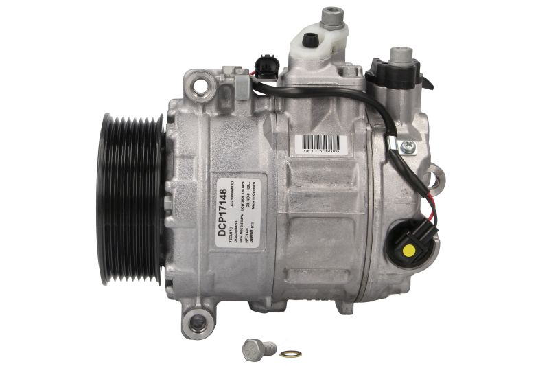 Compresor aer condiționat DENSO MERCEDES E W211 4.0D 01.06-12.08 7SEU17C R134a PAG 46 100mm 8 caneluri 150ml