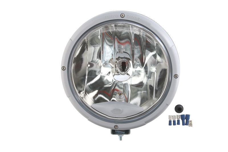 Far faza lunga HELLA Rallye 3003 rotund 222mm diametru transparent halogen negru 12V/24V H1/W5W 124mm adancime montaj stanga dreapta