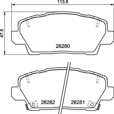 Set placute frana disc BREMBO fata KIA PICANTO III 1.0/1.2 03.17- cu accesorii inaltime 48.0 mm latime 114.0 mm grosime 17.0 mm