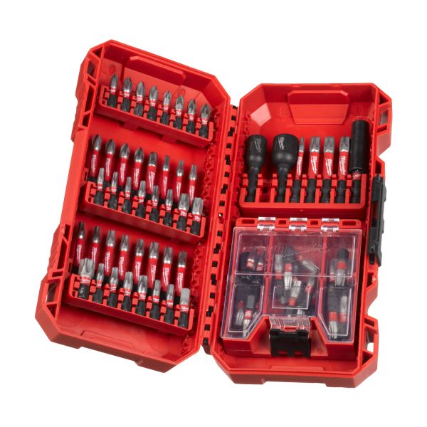 Set scule MILWAUKEE 75 piese, biti impact aer, tubulare TORX/E-TORX T10-T50, Pozidriv PZ1-PZ3, Philips PH1-PH2, antrenare 1/4 inch