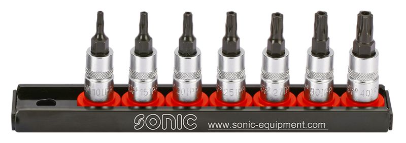 Set scule SONIC Mufe biti omogen TORX Tamper 7 piese Dimensiune tubulara 1/4 inch Marime tubulara 6.3 mm