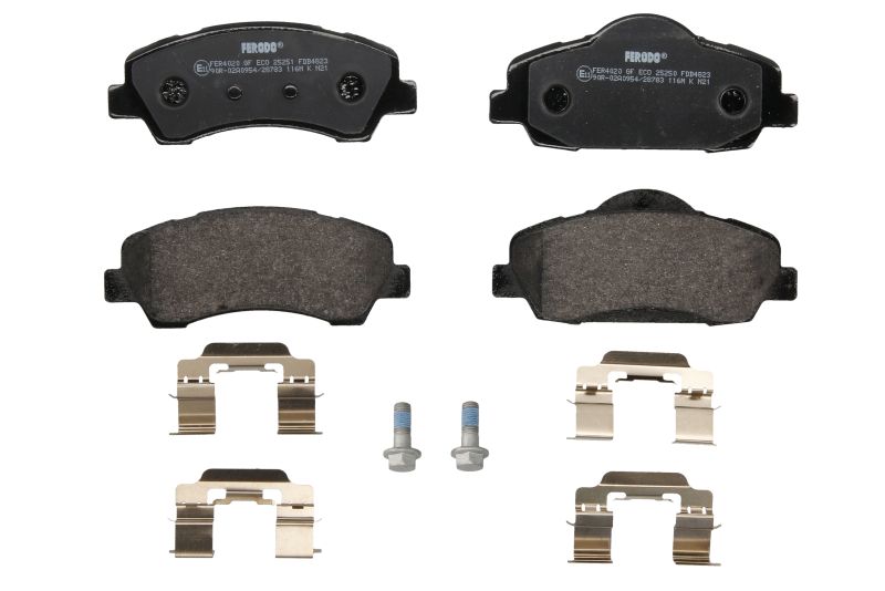 Set placute frana Fata FERODO PEUGEOT 308 II 1.2/1.5D/1.6D 09.13-06.21 Inaltime 52.6mm Latime 132.9mm Grosime 18.8mm