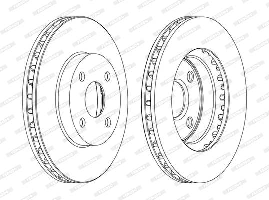 Set discuri frana ventilate Fata Dreapta/Stanga 255mm Toyota Corolla/Verso 1.4/1.4D/1.6 08.01-03.09 4 gauri 103Nm 23mm min. grosime