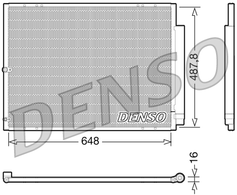 Condensator climatizare DENSO cu uscator LEXUS RX 3.0 05.03-12.08 Inaltime 487.8 mm Latime 648.0 mm Grosime 16.0 mm