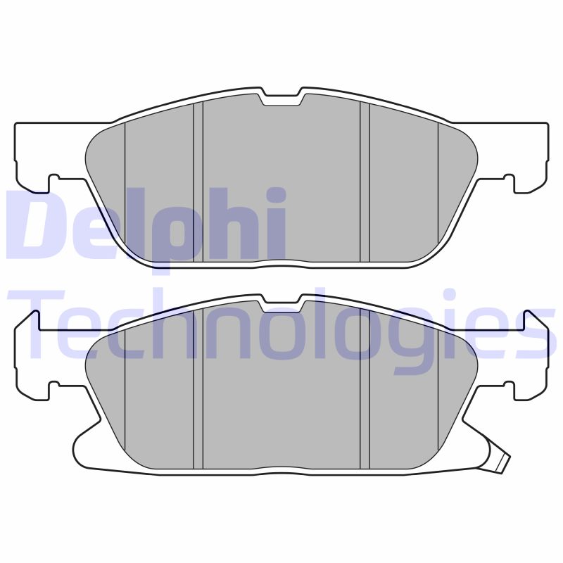 Set placute frana fata DELPHI FORD FOCUS IV KUGA III 2.0D/2.3/2.5H 04.19- Inaltime 64mm Latime 193mm Grosime 18mm Senzor uzura Da