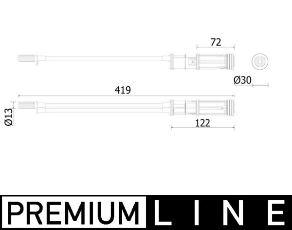 Uscător aer condiționat MAHLE MERCEDES A W176 CLA C117 GLA X156 2.0 06.13- înălțime 419mm diametru 30mm cu capac