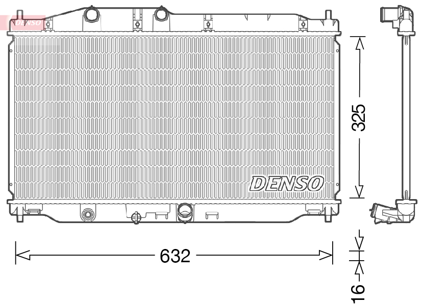 Radiator racire motor DENSO HONDA CIVIC IX 1.4 Manual Inaltime 325mm Latime 656mm Grosime 16mm