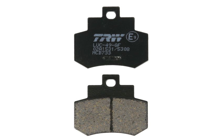 Set placute frana disc TRW AUTOMOTIVE fata/spate organic 46x55,3x7mm offroad/route/scooters Kymco DINK GRAND DINK 250 2000-2005