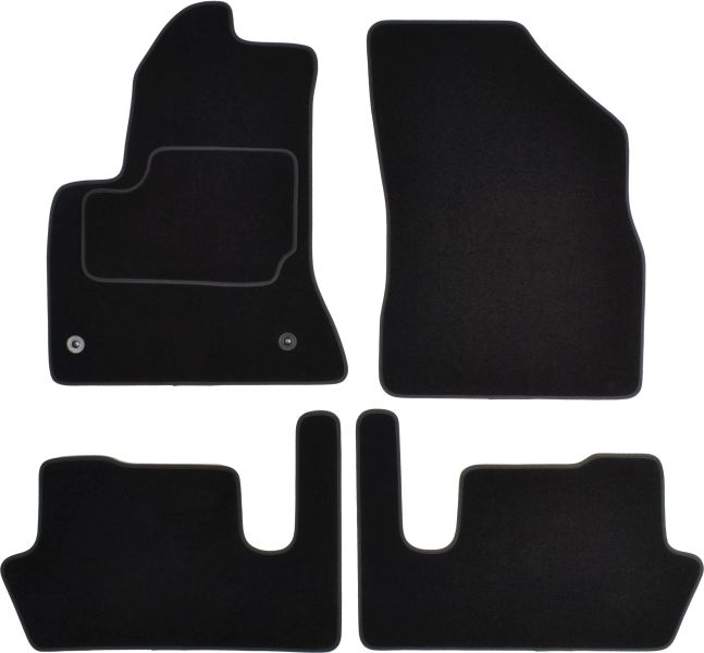 Covoras podea textil velours negru 4 buc fata spate set CITROEN C4 PICASSO I 10.06-08.13 duba 5 locuri MAMMOOTH