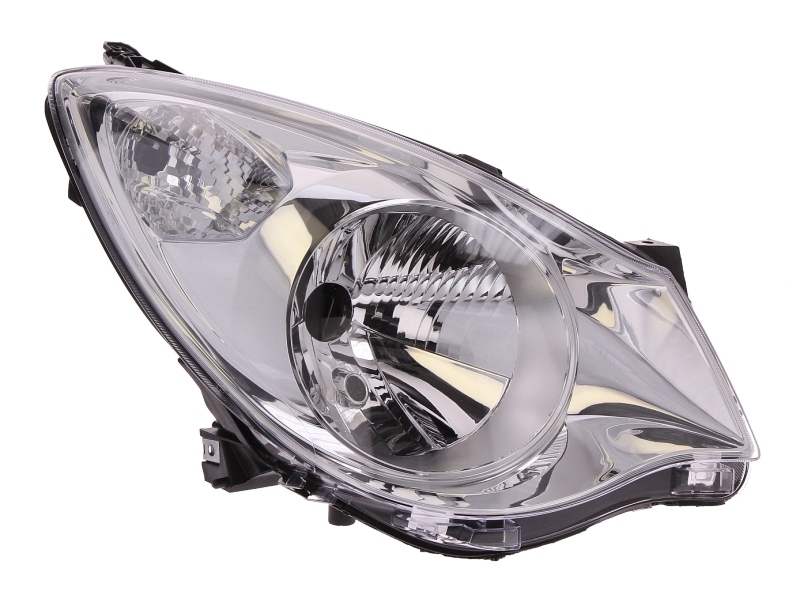 Far Dreapta DEPO Lampa Frontala H4 Electric Cu Motor Reglaj LWR OPEL AGILA Transparent P43t