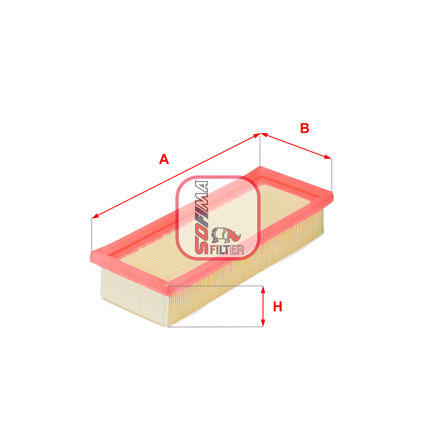 Filtru aer SOFIMA Insertie FIAT Inaltime 48.0 mm Latime 90.0 mm Lungime 230.0 mm