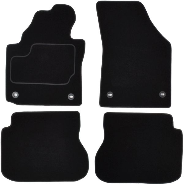 Covoras podea textil velours negru set VW CADDY III MINIVAN 03.04-05.15 7 locuri versiune extra lunga MAMMOOTH