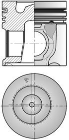 Piston KOLBENSCHMIDT diametru 108mm STD lungime 108mm diametru pivot 42mm lungime pivot 86mm inaltime compresie 71.1mm