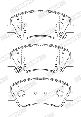 Set placute frana disc FERODO fata 58.0 mm x 133.0 mm grosime 18.2 mm R90 omologate cu senzor uzura