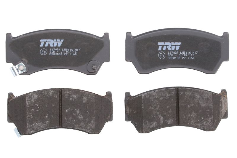 Set placute frana Fata NISSAN ALMERA I PATROL GR V 1.4-4.8 09.95- TRW AUTOMOTIVE Inaltime 48.0mm Latime 108.5mm Grosime 16.0mm