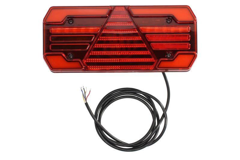 Stopuri spate WAS LED 12/24V indicator stop parcare reflector triunghiular indicator dinamic cablu 2m montare spate dreapta roșu portocaliu IP6K9K