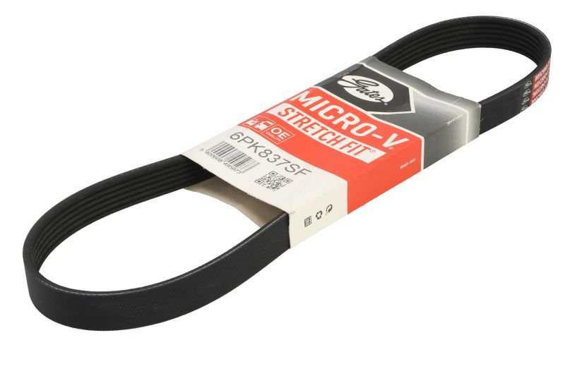 Curea transmisie cu caneluri GATES Multi-V-belt 6PK837 DACIA RENAULT LADA Latime 21.4mm Lungime 837.0mm 6 nervuri