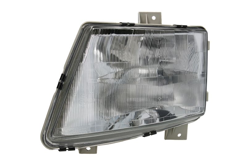 Far TYC Lampa Frontala Stanga H1/H4 Mecanic Argintiu Mercedes Vito W638 Montare Fata Cu Suport Bulb Cu Far Ceata