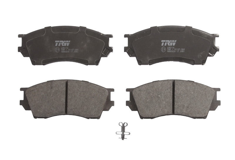 Set Placute Frana Fata TRW AUTOMOTIVE MAZDA XEDOS 9 2.0/2.3/2.5 07.93-09.02 Inaltime 59.5mm Latime 142.0mm Grosime 16.8mm