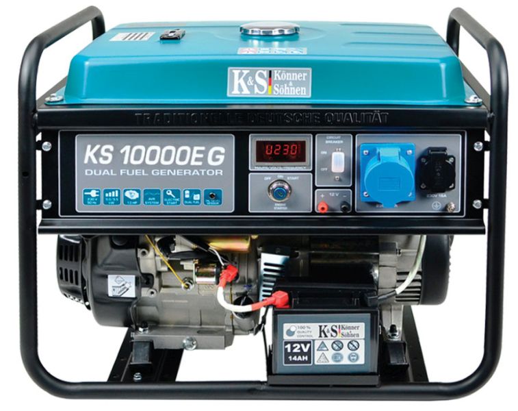 Generator K&S 230V Benzina/GPL 18HP 8kW 34,8A 1x12V DC 1x16A 1x32A Electric/Manual 25l 71dB