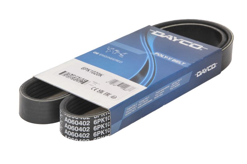 Curea transmisie cu caneluri DAYCO Multi-V-belt 6PK1020 1020.0mm 6 nervuri compatibil CITROEN