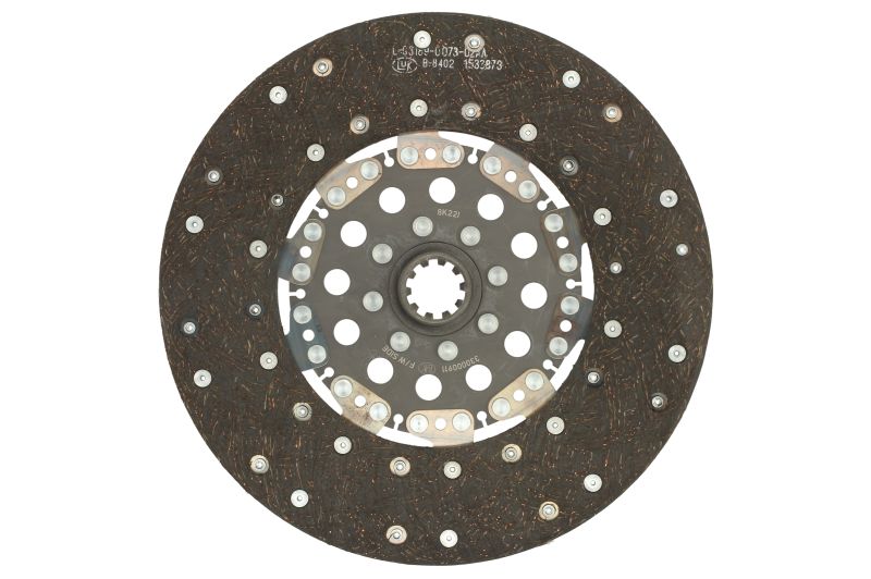 Disc ambreiaj LUK organic 300mm profil complet 10 dinti 10 orificii 1 1/4 inch pentru JOHN DEERE 2000, 3000 3TNV82A/4239D/6303D