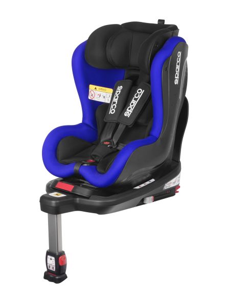 Scaun copil SPARCO SK500 ECE R129 I-SIZE 0-18 kg Negru/Albastru ISOFIX baza suport stabilizare