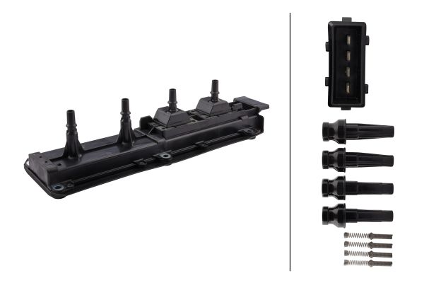 Bobina de inductie HELLA Dual-spark 12V 6 gauri fixare CITROEN EVASION XSARA PEUGEOT 406 806 1.8/2.0 11.95-12.04