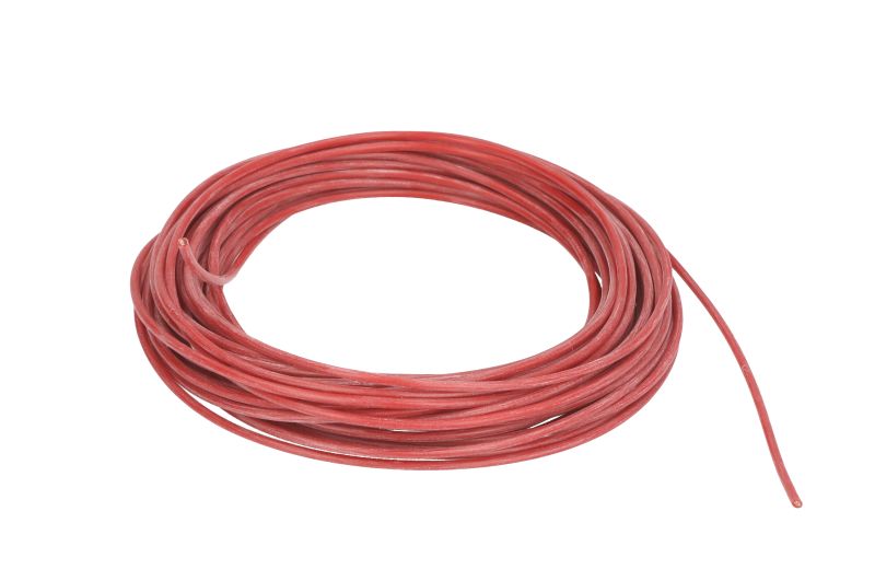 Cablaj SENCOM CuSn Lungime 10.0m Rosu Silicon 0.75mm² EN 60228 VDE 0295 Temperatură -35°C până la 180°C Voltaj 80V