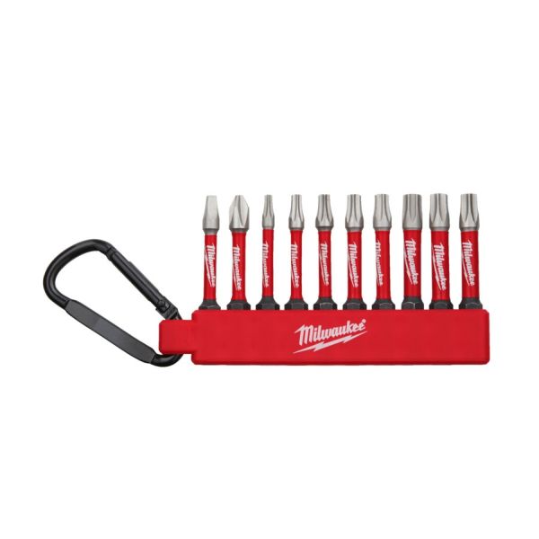 Set scule MILWAUKEE, 10 piese, dimensiune tubulara 1/4, cheie torx/philips/pozidriv, insert bituri