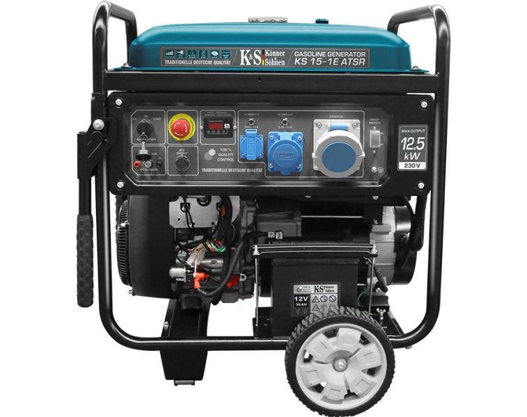 Generator benzina 230V 22HP 12,5kW 52,17A prize 1x16A 1x32A 1x63A pornire electrica K&S