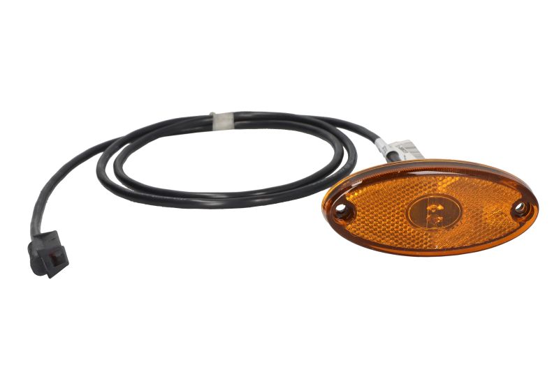 Lumină de clarificare ASPOCK FLATPOINT II LED 24V portocalie L/R înălțime 46mm lățime 102mm lungime furtun 1500mm fără suport