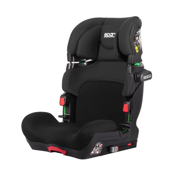 Scaun copil SPARCO ECE R129 I-SIZE 100-150 cm Negru Gri Plastic Poliester ISOFIX 3 Puncte