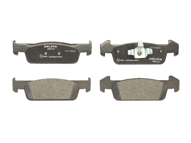 Set placute frana fata DELPHI Dacia Logan II Sandero Renault 1.0LPG-1.5D 11.08- Inaltime 42 mm Latime 140 mm Grosime 18 mm