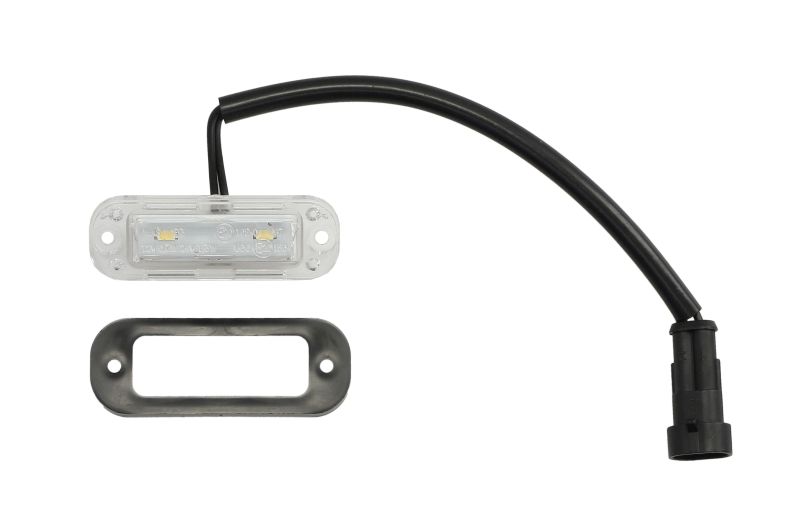 Iluminare numar circulatie WAS Lampa LED 12/24V conector SUPERSEAL negru in relief Dreapta/Stanga