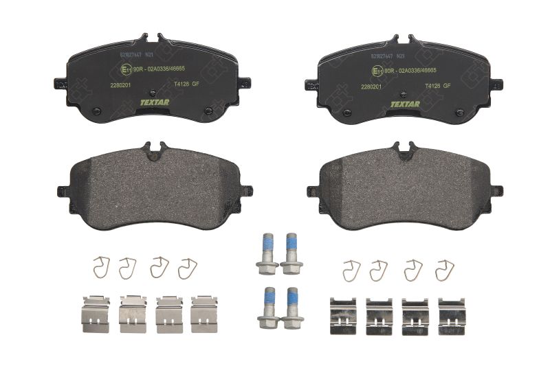 Set placute frana disc spate TEXTAR VW AMAROK 2.0D 09.10-10.13 inaltime 65.0mm latime 141.2mm grosime 19.1mm senzor uzura Da