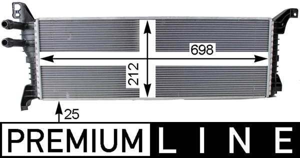 Intercooler MAHLE Aluminiu VW Multivan VI Transporter VI Caravelle VI 2.0D 698x212x25mm