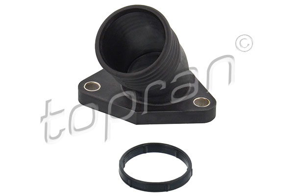 Flansa lichid racire Plastic 1 iesire Cap motor Fata cu etansare BMW 3 E36 5 E34 1.6/1.8 09.93-11.99 HANS PRIES