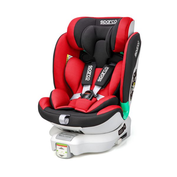 Scaun copil SPARCO Negru/Rosu Certificat ECE R129 (I-SIZE) Greutatea copilului 9-25 kg