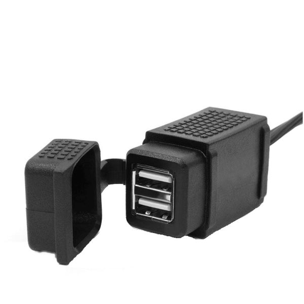 Adaptor Brichetă 4 RIDE USB DC 12-24V 5V/3.1A Cablu 2m Motocicletă