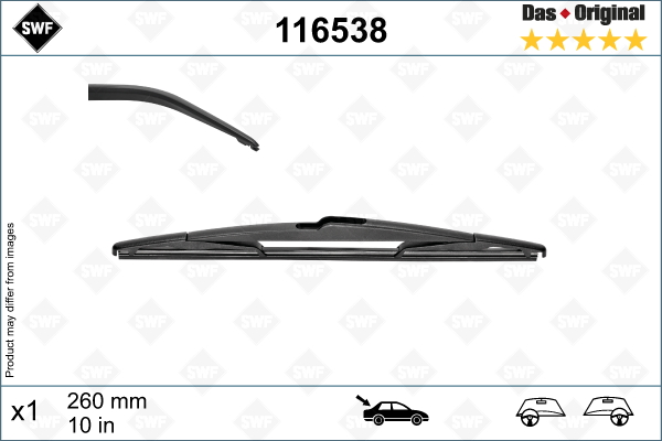 Lamela ștergător spate standard 260mm RENAULT CAPTUR II 01.20- SWF