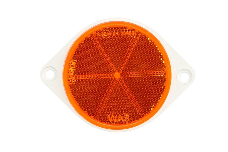 Reflector Circular Runda Portocaliu Ureche Albă WAS Caroserie Iluminare Lumini Reflactare