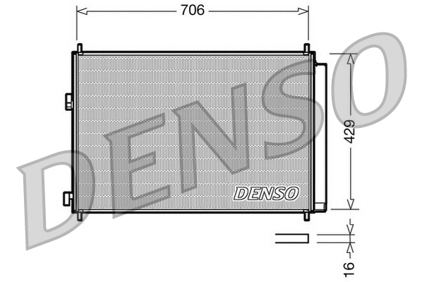 Condensator climatizare cu uscator DENSO TOYOTA RAV 4 III 2.0-3.5 11.05-12.13 706x429x16 mm