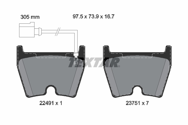 Set placute frana Fata TEXTAR AUDI A3 Q3 TT 1.0-2.5 09.12- Frana disc