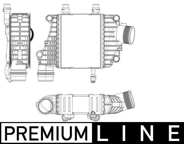 Intercooler compresor MAHLE JAGUAR F-PACE XE XF II SPORTBRAKE 2.0D 03.15- aluminiu 198x145x76mm