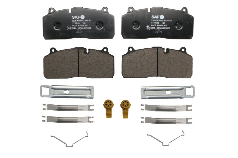 Set placute frana disc SAF Sistem de franare Frâne cu discuri Placute de frana Brake pads set 8,50 kg 3 057 0015 00