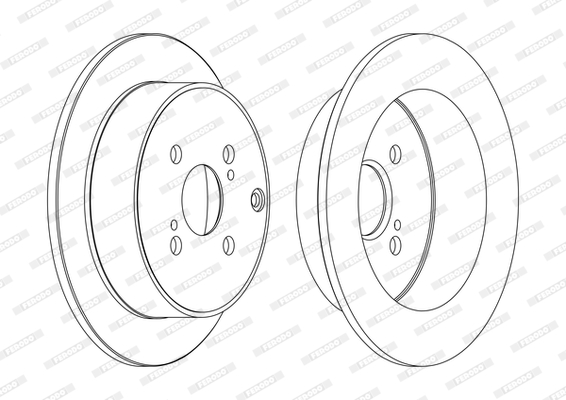 Set Discuri Frana Spate Dreapta/Stanga Toyota Corolla Verso 1.6-2.2D 04.04-03.09 290mm 5 Gauri 10mm Grosime