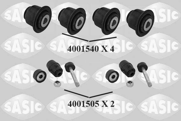 Set reparatie bucsa bara stabilizatoare Fata Renault Clio II Kangoo Thalia I 1.2-1.9D 08.97- SASIC