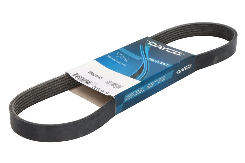 Curea transmisie cu caneluri DAYCO Multi-V-belt 6PK860 860mm 6 nervuri compatibil MAN TGE VW CALIFORNIA CRAFTER MULTIVAN TRANSPORTER 2.0D